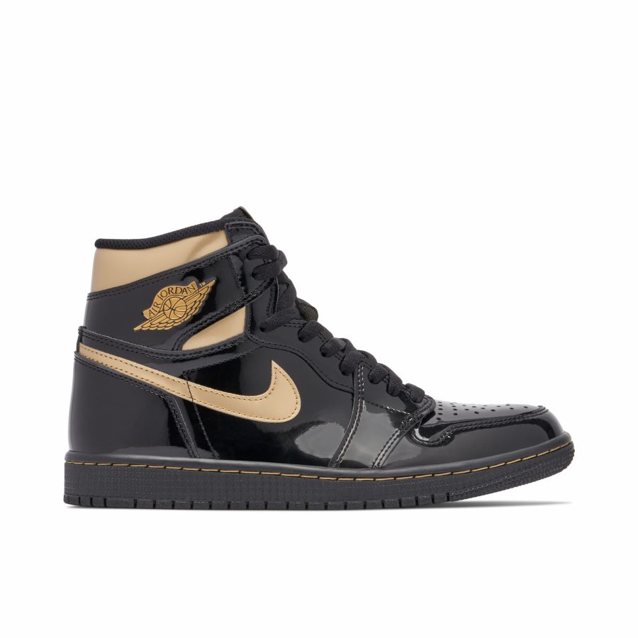 Air Jordan 1 High Og Patent Black Gold 555088-032