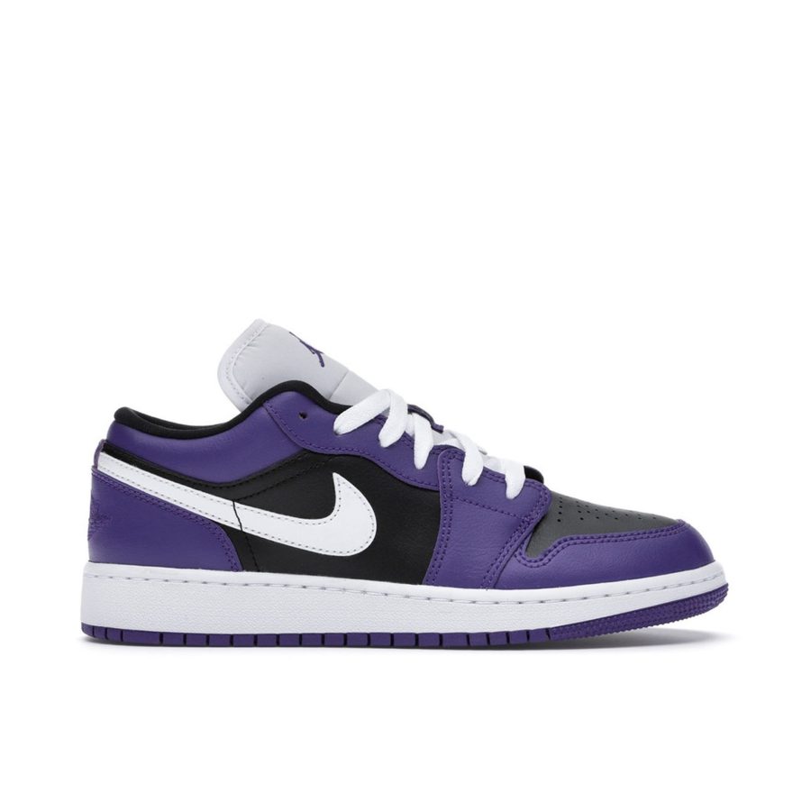 Air Jordan 1 Low Court Purple Black Gs 553560-501