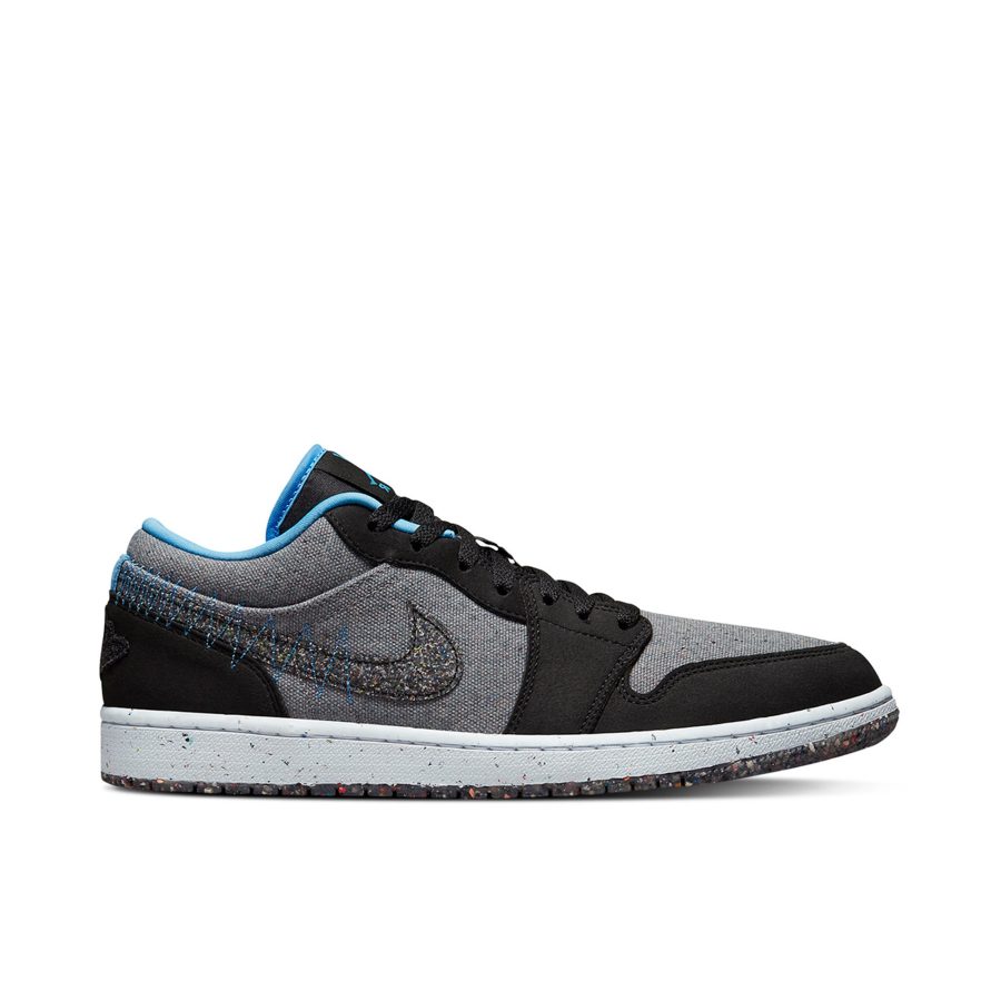 Air Jordan 1 Low Crater Black Grey Blue Dm4657-004