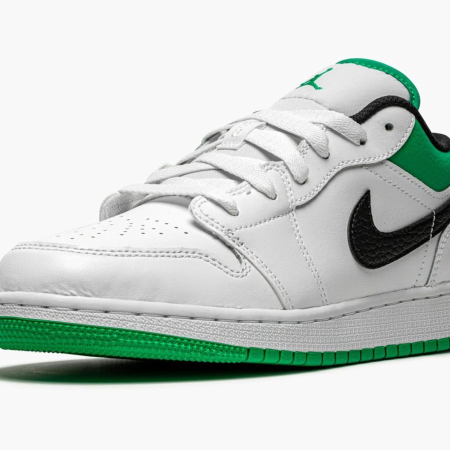 Air Jordan 1 Low Gs white / Stadium Green