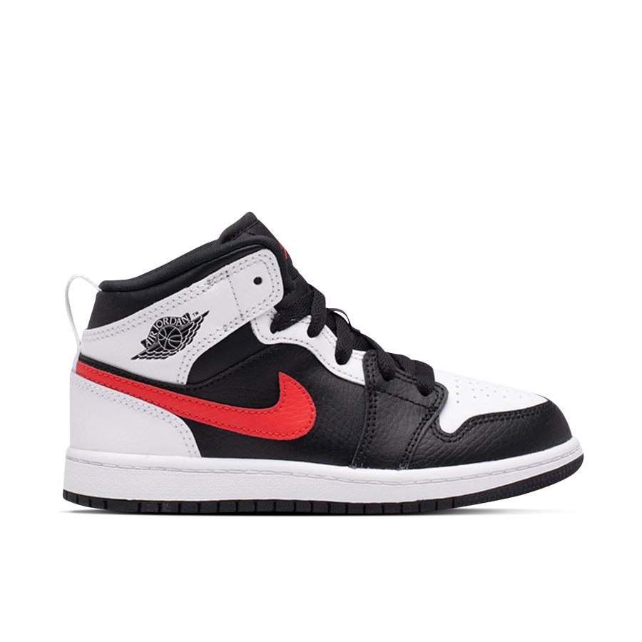 Air Jordan 1 Mid Black Chile Red White Ps 640734-075