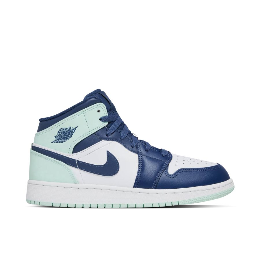 Air Jordan 1 Mid Blue Mint Gs 554725-413