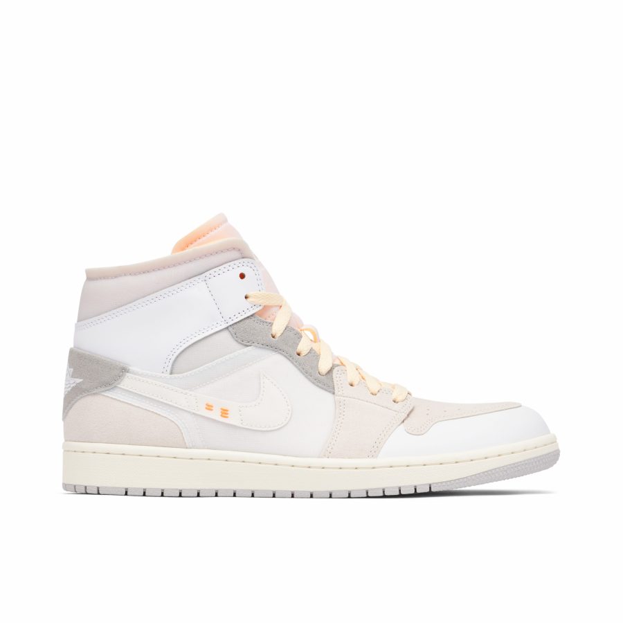 Air Jordan 1 Mid Craft Inside Out White Grey Dm9652-100