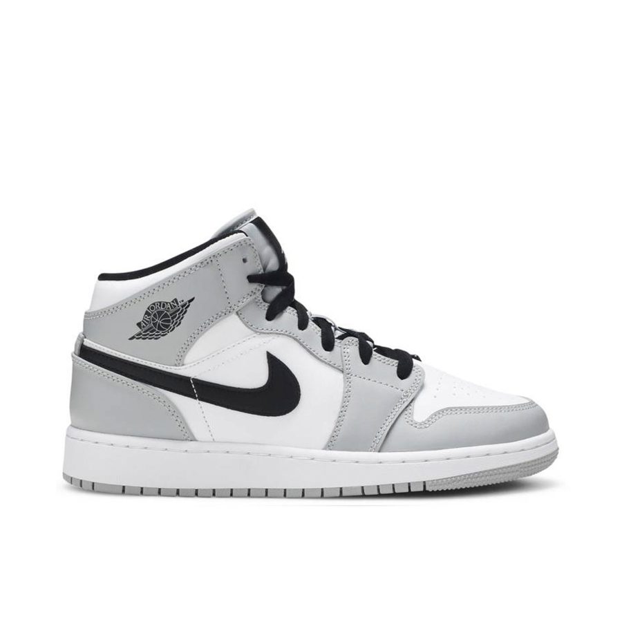 Air Jordan 1 Mid Gs Light Smoke Grey 554725-092