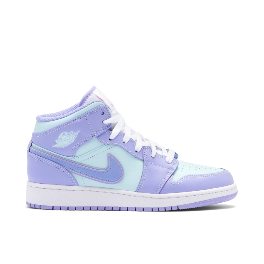 Air Jordan 1 Mid Gs Purple Aqua 554725-500