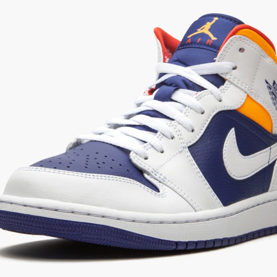 Air Jordan 1 Mid royal Blue / Laser Orange 554724-131