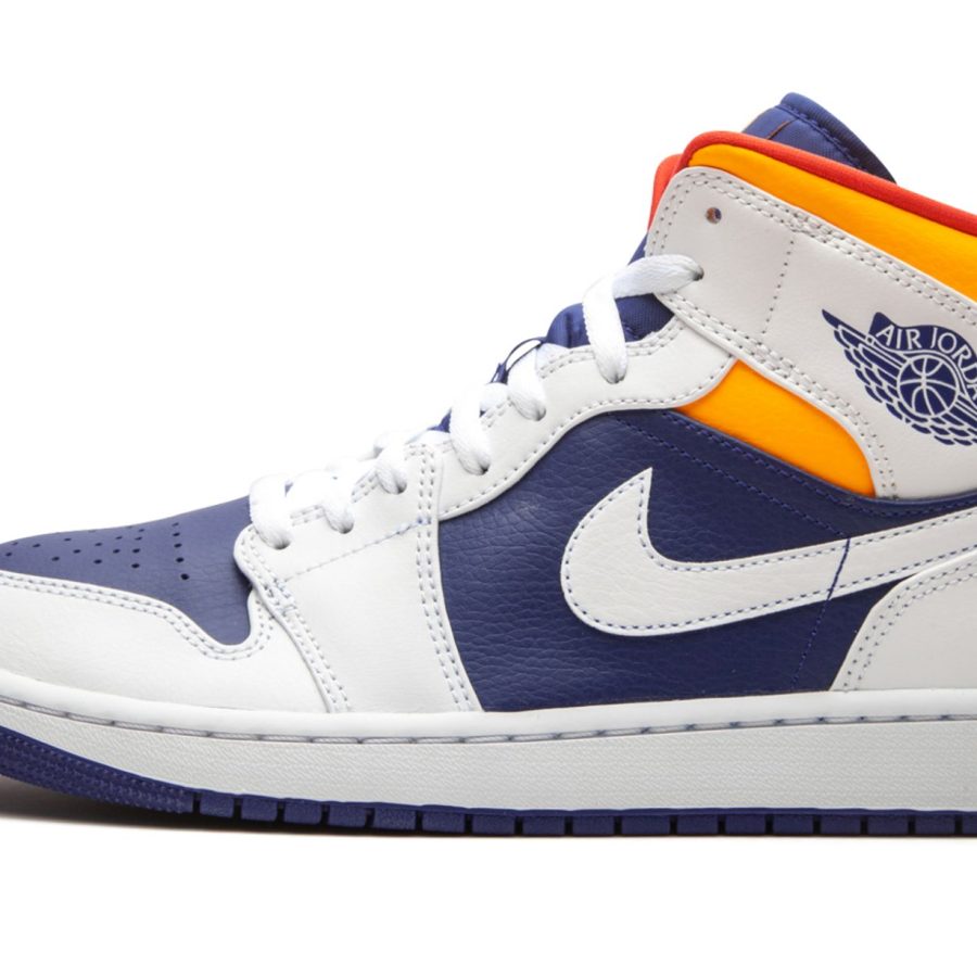 Air Jordan 1 Mid royal Blue / Laser Orange