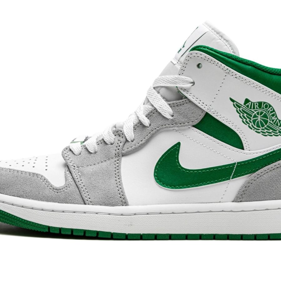 Air Jordan 1 Mid Se grey / Pine Green / White