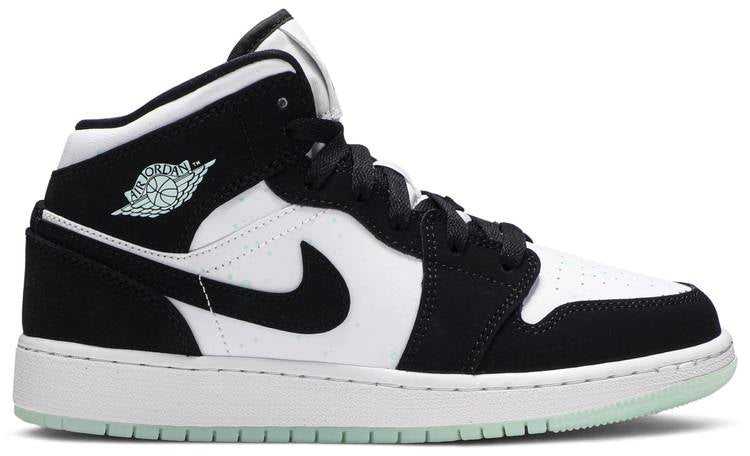 Air Jordan 1 Mid Se Gs Glow In The Dark Panda Bq6931-103