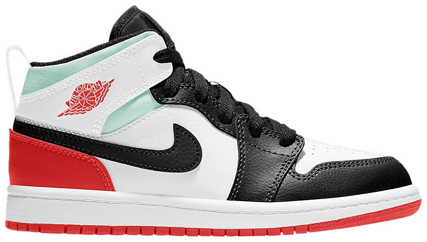 Air Jordan 1 Mid Se Ps red Black Toe Bq6932-100