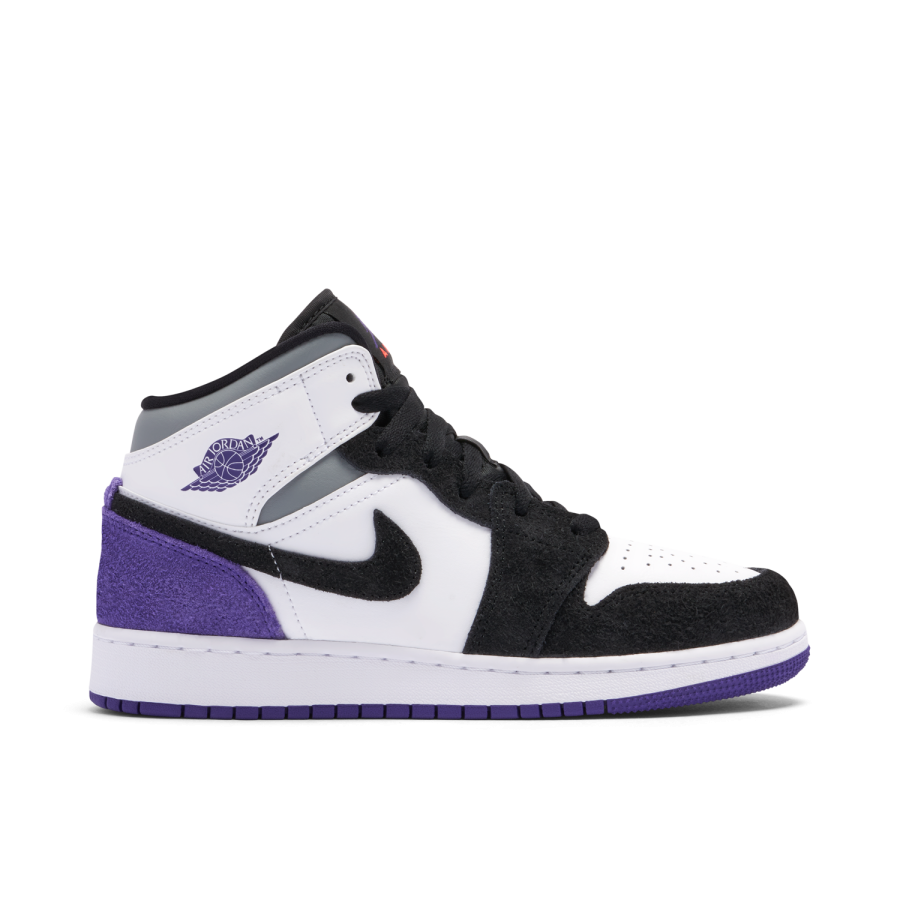 Air Jordan 1 Mid Se Purple Gs Bq6931-105