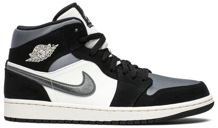 Air Jordan 1 Mid Se Satin Smoke Grey 852542-011