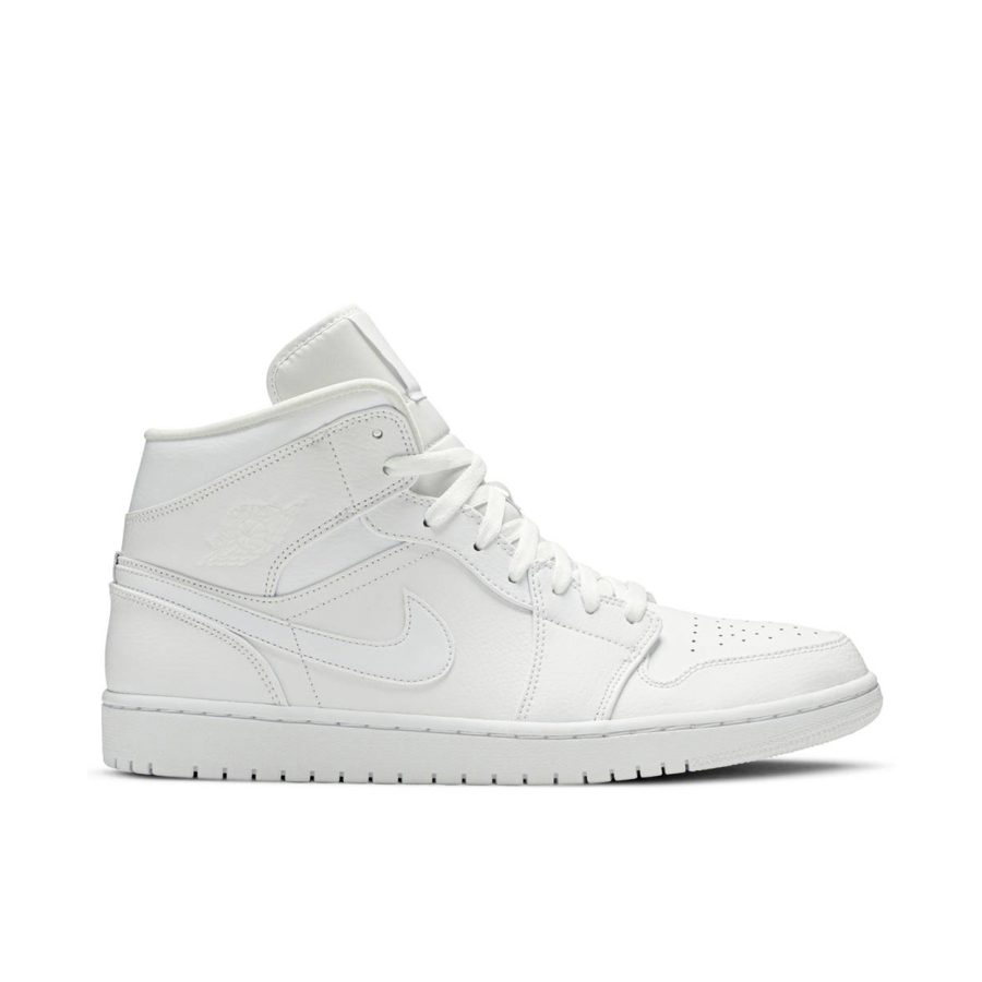 Air Jordan 1 Mid Triple White 554724-129