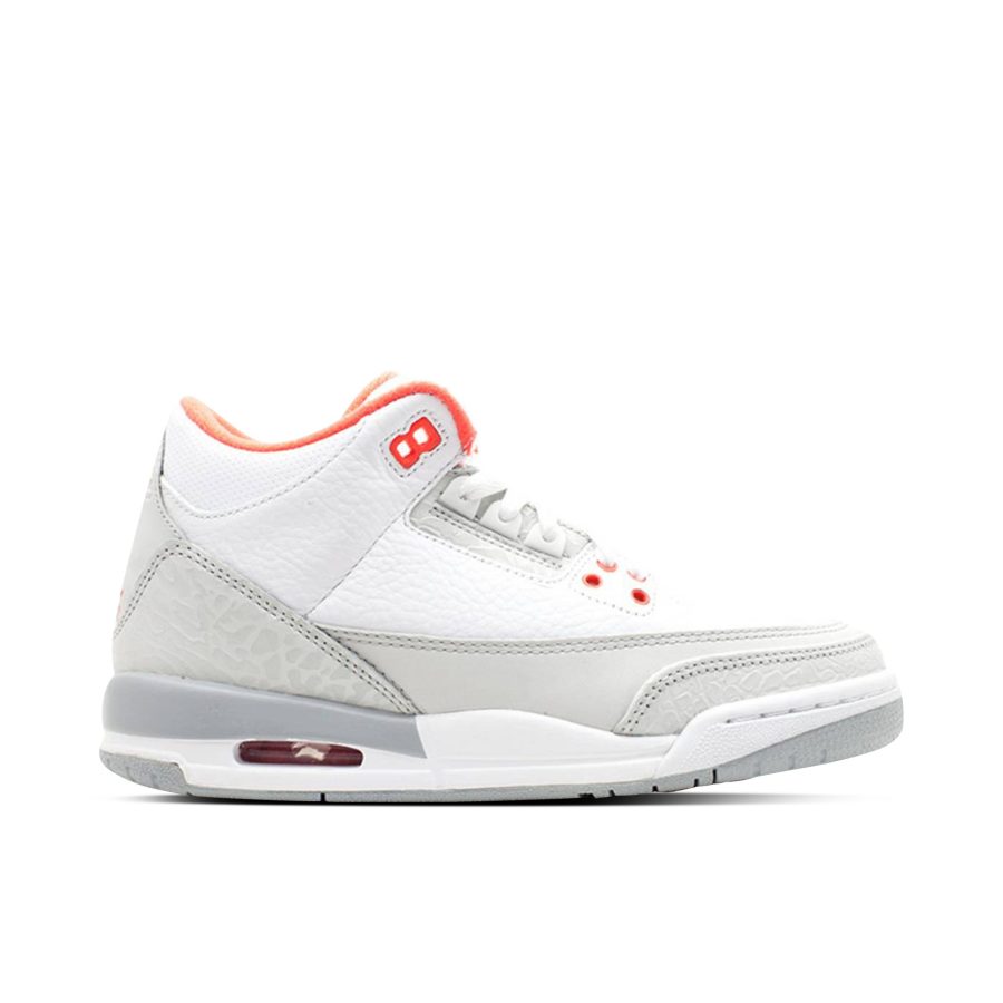 Air Jordan 3 Retro White Orange Gs 441140-101