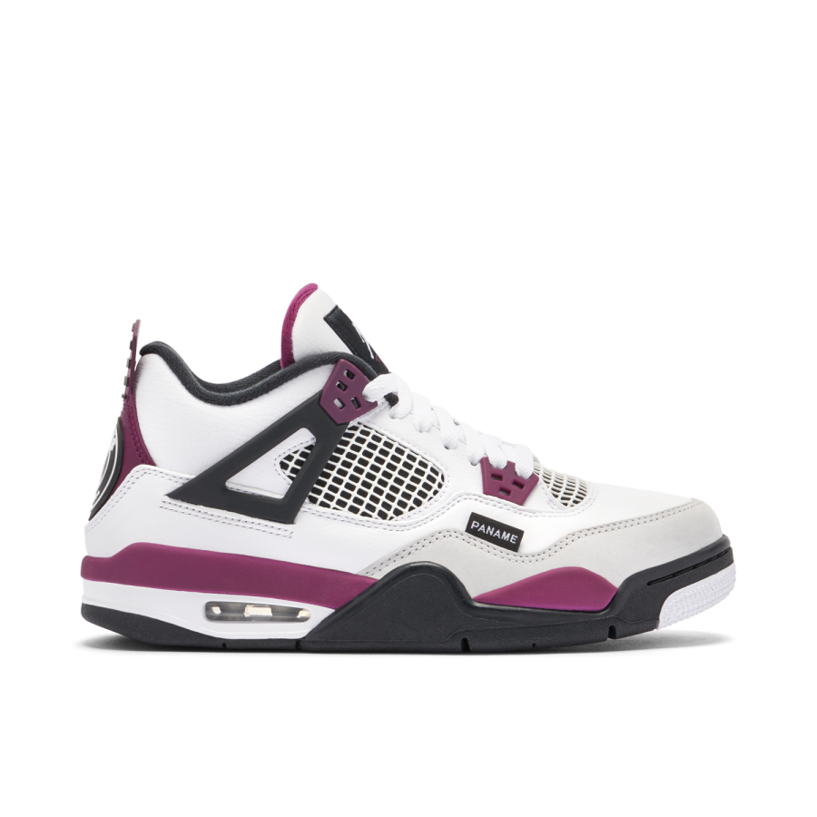 Air Jordan 4 X Psg White Neutral Grey Bordeaux Gs Cz6509-100