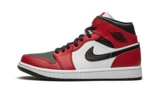 Jordan 1 Mid Chicago Black Toe 554724