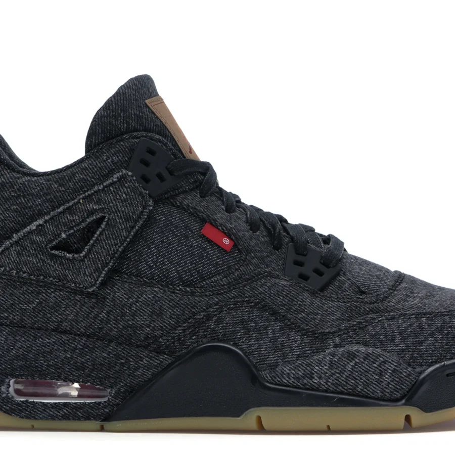 Jordan 4 Retro Levis Black (gs) (blank Tag)