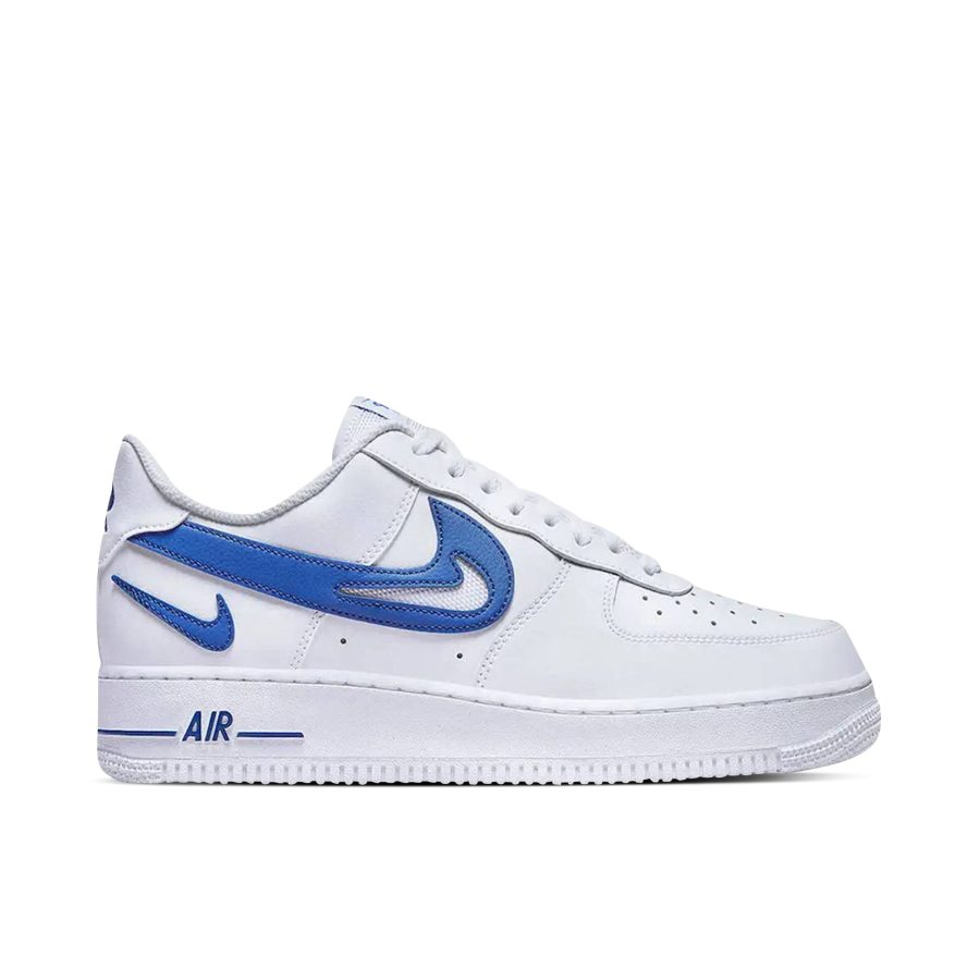 Nike Air Force 1 Low 07 Fm Cut Out Swoosh White Game Royal