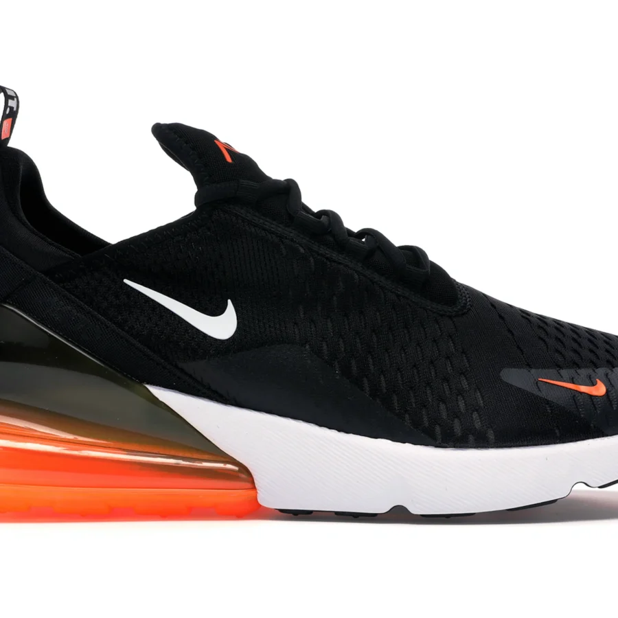 Nike Air Max 270 Black White Total Orange