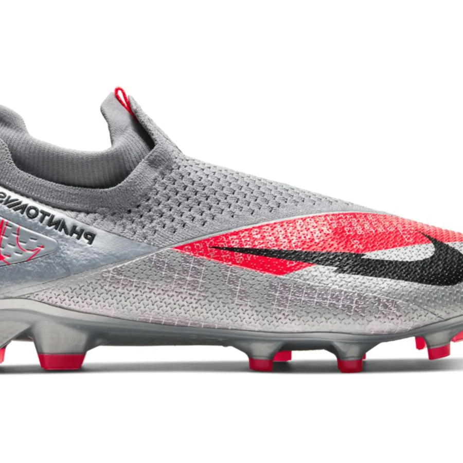 Nike Phantom Vision 2 Elite Df Fg Metallic Grey Crimson