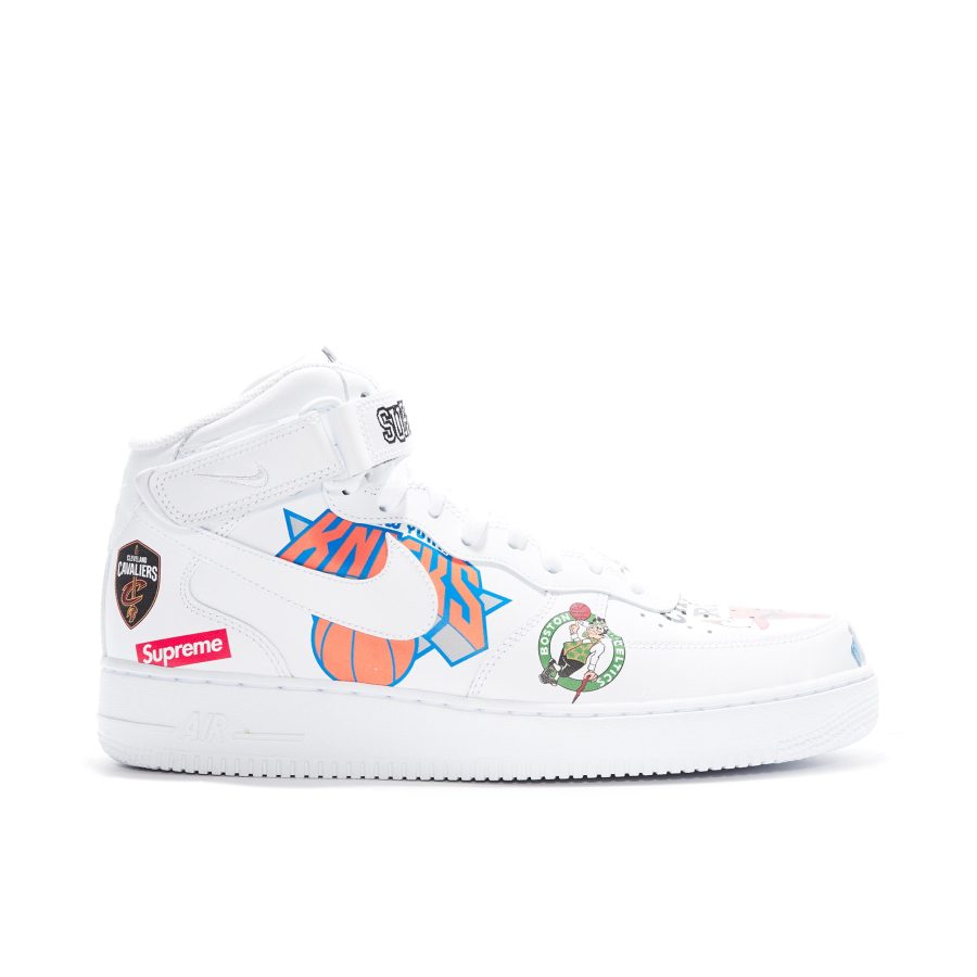 Supreme X Air Force 1 Mid 07 Nba White