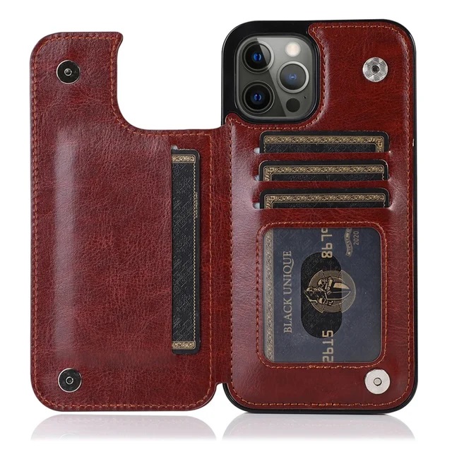 Leather Wallet Case for iPhone