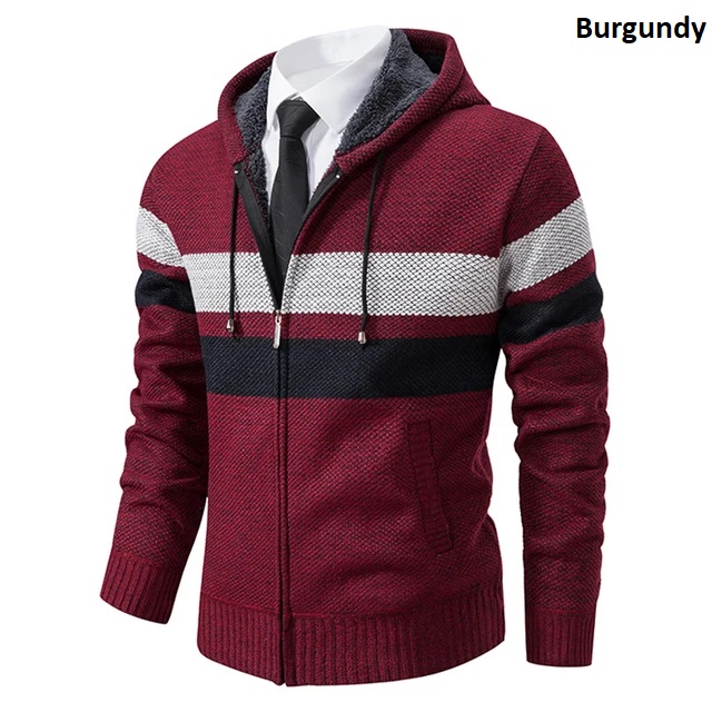 Men's Hooded Cardigan Sweater