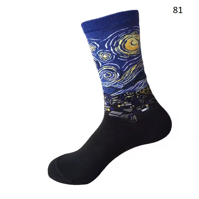 Colorful socks, over 100 designs, soft cotton material