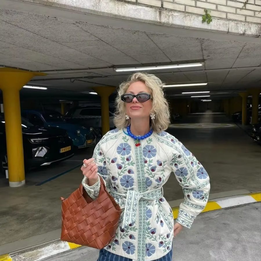 Floral Print Women's Cotton Jackets