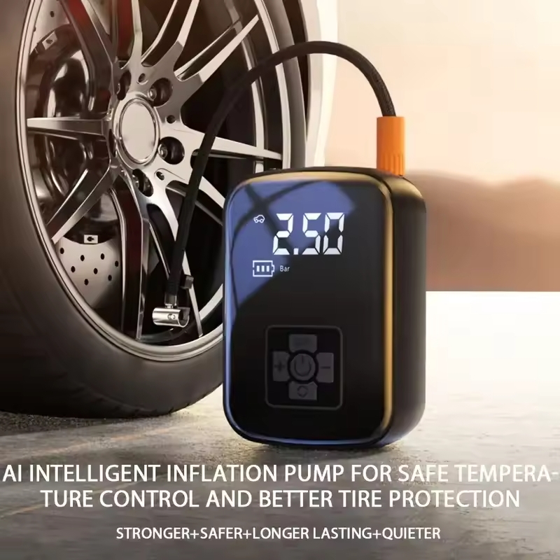 Electric Wireless Portable Tire Inflator Pump for Car, Motorcycle, Bicycle, Ball...