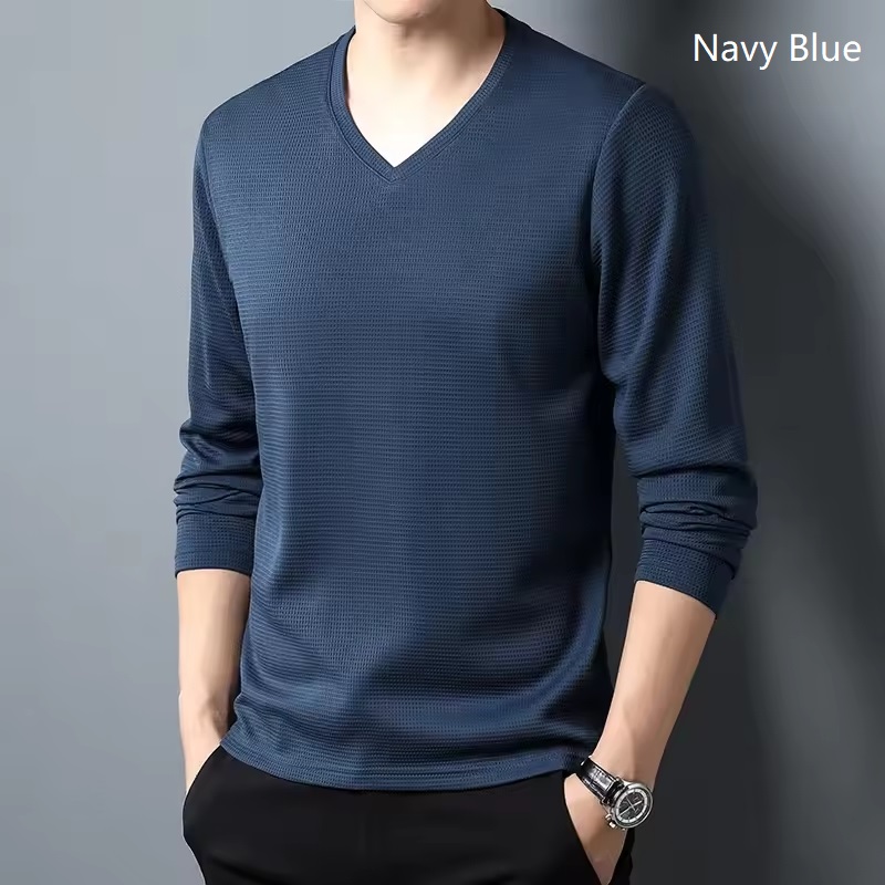 Premium Men’s Long Sleeve V-neck Shirts