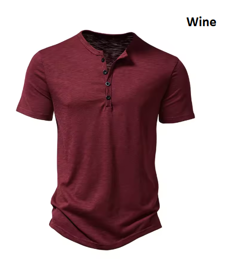 Summer Men Casual Solid Color Short Sleeve T Shirt for Men Polo