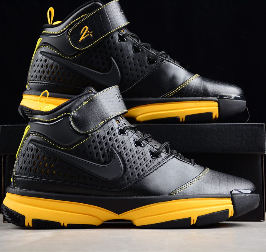 Nike Kobe 2 Retro Basketball Shoes Black and Yellow