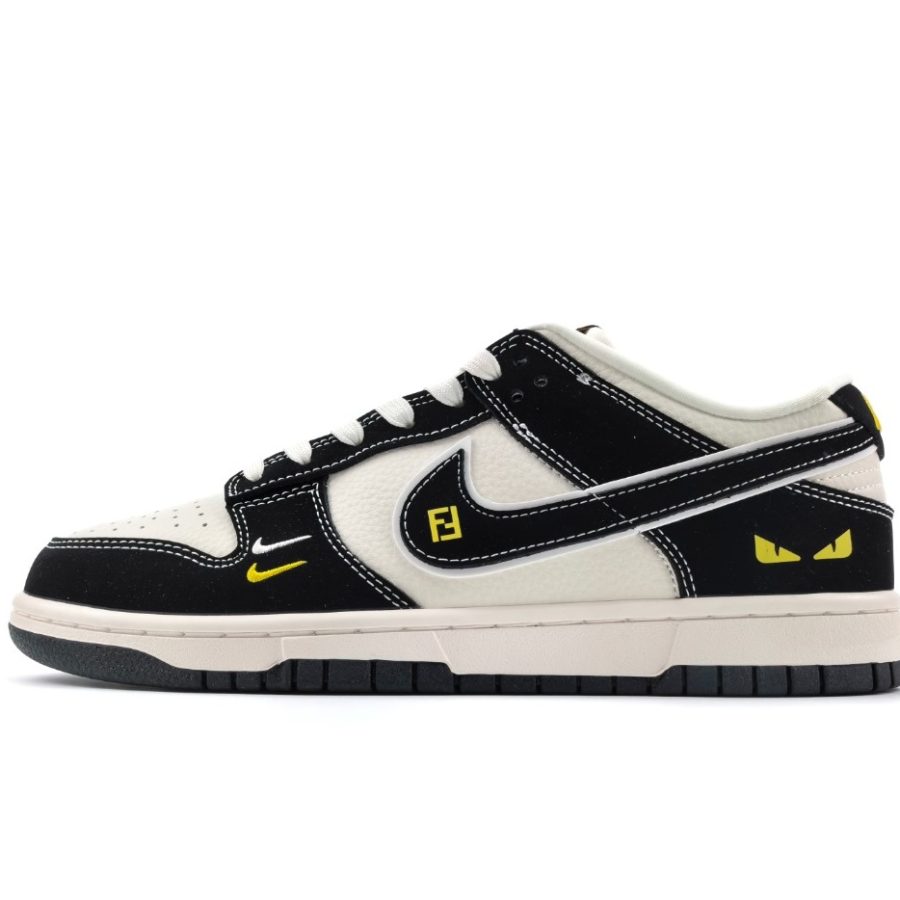 FENDI x Nike SB Dunk Low joint black and white black hook anniversary co-branded