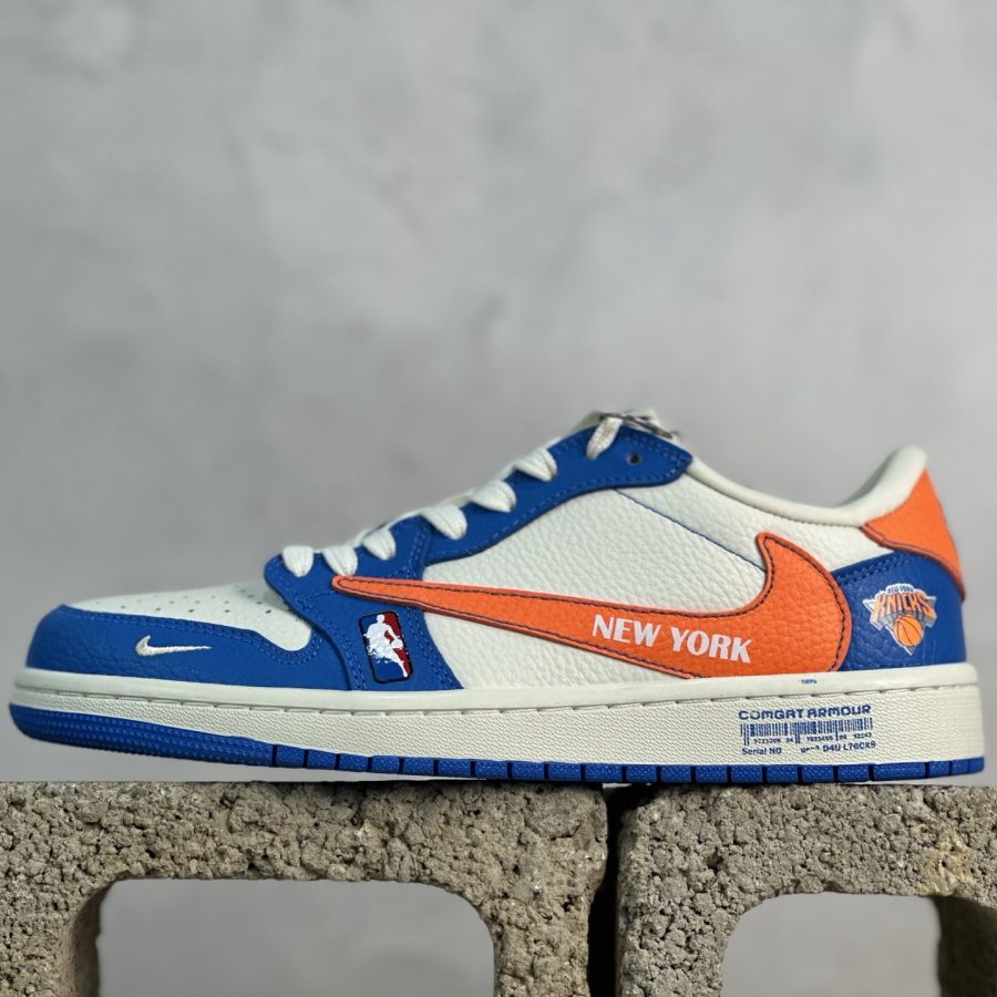 Travis Scott x Fragment Design x Air Jordan 1 Low OG SP AJ 1 x New York Knicks co-branded