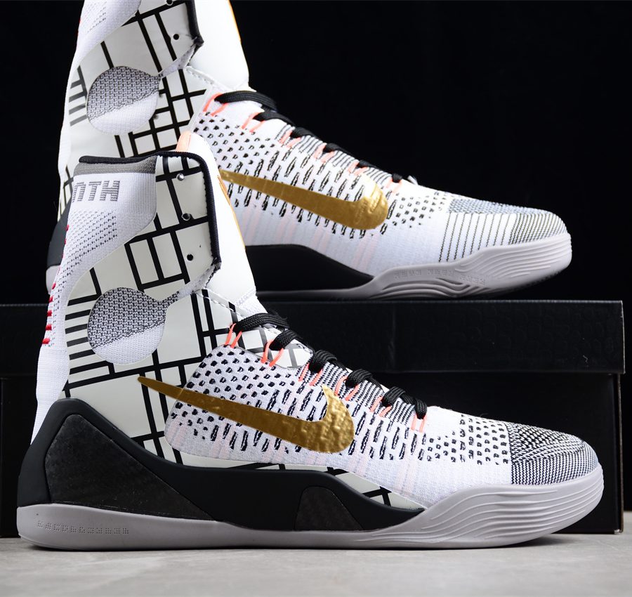 Nike Kobe 9 What The Kobe Platinum Glory Sports Combat Basketball Shoes High Top