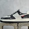 Nike Air Force 1 07 Low Joint Black and White Denim
