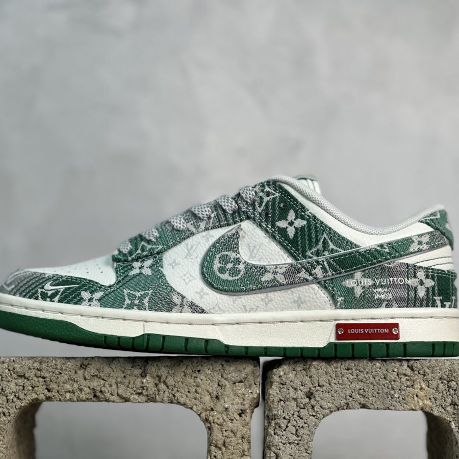 Nike SB Dunk Low joint green gray denim