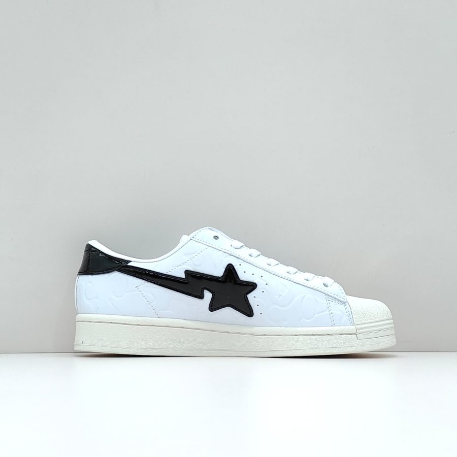 BAPE x Adidas Superstar Vintage White Black