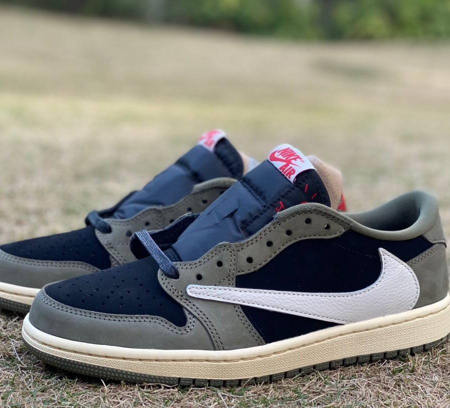 Travis Scott x Air Jordan 1 Low Black Olive