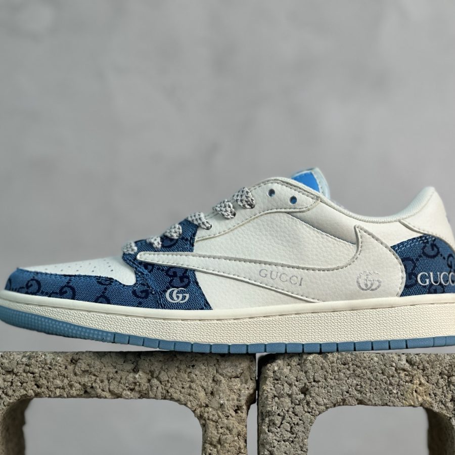 Travis Scott x Fragment Design x Jordan Air Jordan 1 Low OG SP "Joint - White and Blue Pattern"