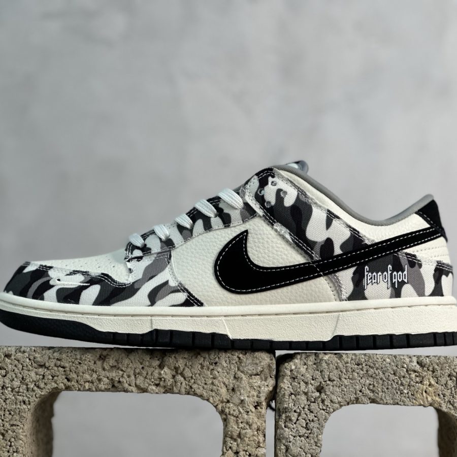 Fear of God x Nike SB Dunk Low Grey Camouflage